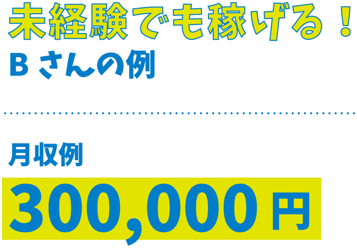 ほどよく稼ぎたい月収例300,000円